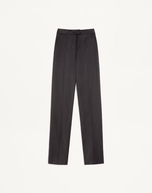 Valentino - Double Duchesse Stretch Trousers - Black - Woman - Trousers And Shorts